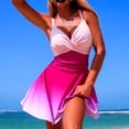 thumbnail image 4 of Maillot de Bain une Pièce pour Femmes, Maillot de Bain une Pièce Style Robe de Bain à Dégradé Élégant, Maillot de Bain Moderne pour Plage et Piscine, Maillots de Bain pour Femmes, G, 4 of 7