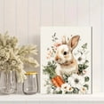 thumbnail image 2 of Qisvanset Bunny Carrots Flowers Canvas Wall Art 15.75x11.81 Inches, 2 of 8