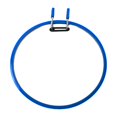 thumbnail image 1 of 22cm Embroidery Hoop Circle Cross Stitch Plastic Spring Tension Adults Beginners blue, 1 of 9