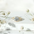 thumbnail image 4 of Rosec Jewels Lab Created Diamond Ring - Bezel Set Engagement Ring 2 Carat (8 mm, EF-VS Quality), 14K Yellow Gold, US 8.00, 4 of 9