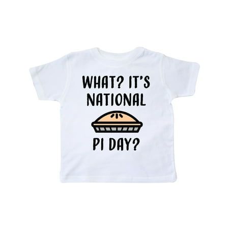

Inktastic What Its National Pi Day with Pie Illustation Gift Toddler Boy or Toddler Girl T-Shirt