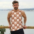 thumbnail image 6 of Pofeuu Brown Palms Print Men's Workout Tank Tops Sleeveless Muscle Gym Shirt Quick Dry-Medium, 6 of 7