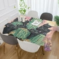 thumbnail image 3 of WOBOGO Black Cat with Cactus Square Tablecloth 60×90in Polyester Fabric Tablecloth Washable Dust Resistant Wrinkle Resistant, 3 of 9