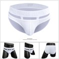 thumbnail image 1 of Calzoncillos sexys de algodón con agujeros para hombre, ropa interior deportiva de cintura baja convexa para levantar la cadera, pantalones cortos personalizados de moda, 1 of 6