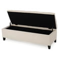 thumbnail image 2 of Contemporary Storage Ottoman in Ivory, 2 of 4