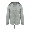 thumbnail image 1 of Veste de Printemps pour Femme, Veste Imperméable Mode, Manteau Isolé Coupe-Vent Extérieur (Bleu Foncé), 1 of 6