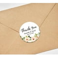 thumbnail image 2 of Darling Souvenir Round 45 Pcs Peony Floral Thank You Stickers Personalized Bride Groom Names And Date Envelope Seals-White, 2 of 3