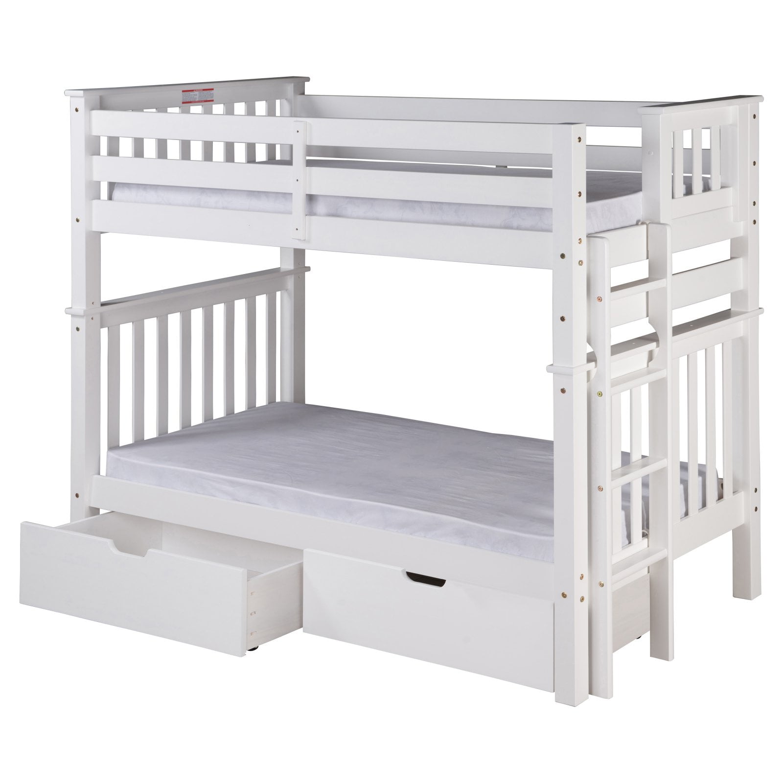Santa Fe Mission Tall Bunk Bed Twin Over End Ladder Santa Fe Mission Tall Bunk Bed Twin Over End Ladder Multiple Finishes With Under Drawers Com
