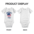 thumbnail image 3 of Newest United States National Soccer Team Fan Cute Baby Romper (White, 0-3 Months), 3 of 5