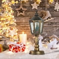 thumbnail image 4 of Christmas Table Lamp with Glowing Candle Light Post Luminous Lantern Desktop Decor for Home Holiday Party Snow Scene Night Light Christmas Tree Decorations Festive Centerpiece, 4 of 8