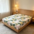 thumbnail image 2 of AYktou Colorful Floral Fitted Sheet, Full Size Cooling & Breathable Bed Sheets, Ultra Soft Microfiber Bedding Sheet Mattress Cover Comfortable Deep Pockets Fitted Sheets for Home, 71×79×10 Inch, 2 of 7