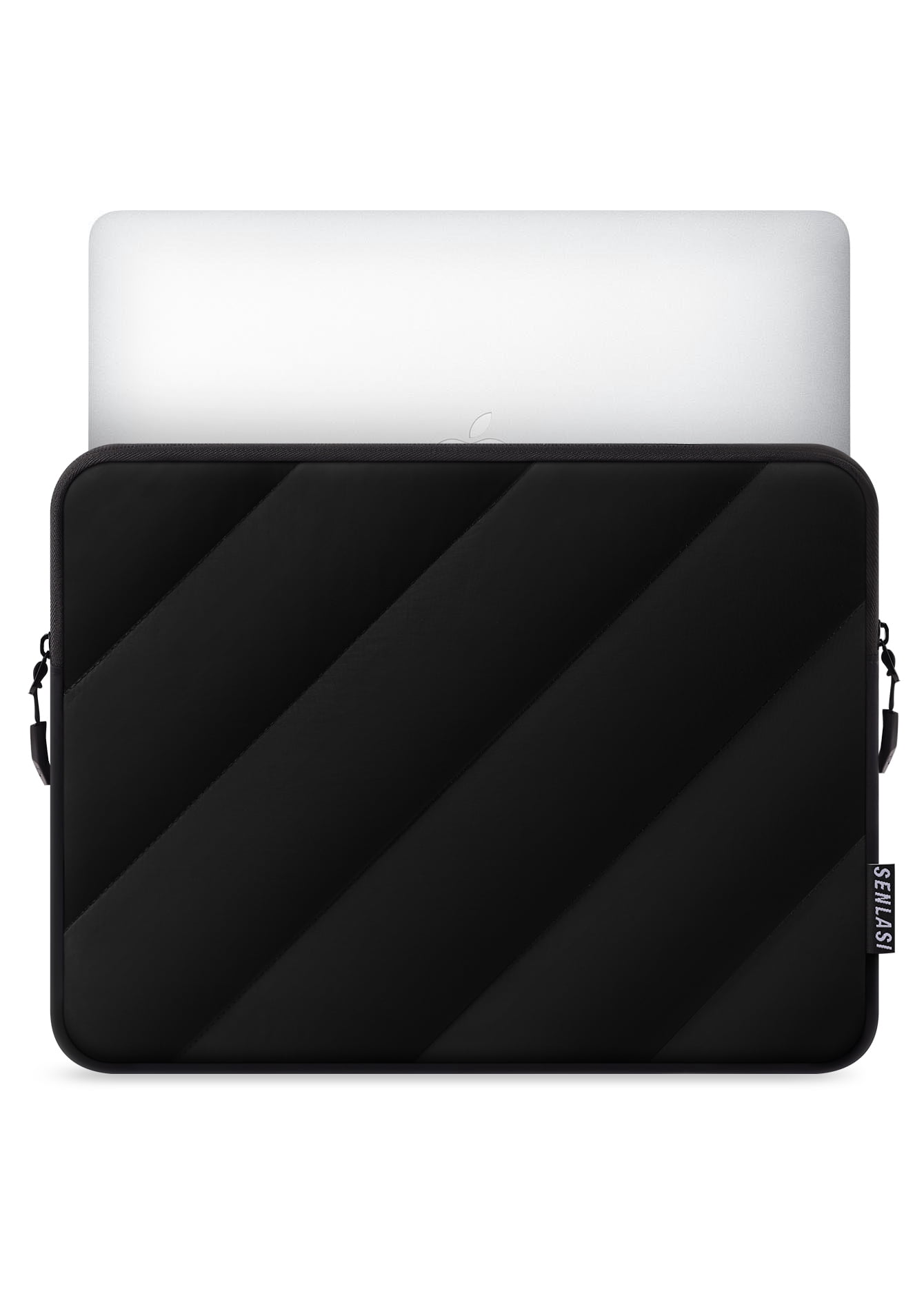 SENLASI Puffy 13.3 Inch Laptop Sleeve Case for Macbook Air 13 13.6 M3 M2 2024 2022-2010, Macbook Pro 13/14 M4 M3 M2 M1 2024 2023 2022-2012,Shockproof Water-resistant Protective Sleeve Case, Black