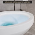 thumbnail image 3 of Two-Piece Elongated Toilet 21" Extra Tall Height, 12" Rough-In, Powerful 1.28 GPF Siphonic Flush, Quiet Soft Close Seat, Comfort Height Bathroom Toilet for Elderly, Adults & Mobility Support, White, 3 of 6