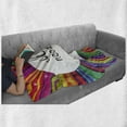 thumbnail image 6 of Colorful Soft Flannel Fleece Throw Blanket, Vintage All You Need is Love Inspirational Speech Bubble Hippie Retro Poster Print, Cozy Plush for Indoor and Outdoor Use, 60" x 80", White, by Ambesonne, 6 of 6