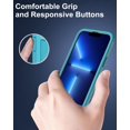 thumbnail image 5 of for iPhone 13 Pro Max Phone Case, with Tempered Glass Screen Protector, Dust-Proof Port Cover, Full Body Non-Slip Rubber Covered, Wear-Resistant & Drop-Proof, Mint/Teal, 5 of 16