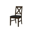 thumbnail image 4 of Monarch Specialties Dining Chair, 37" Height, Set Of 2, Dining Room, Kitchen, Side, Upholstered, Brown Solid Wood, Brown Leather Look, Transitional, 4 of 4