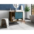 thumbnail image 5 of Manhattan Comfort Liberty Floating 31.49 Bathroom Vanity with Sink and 2 Shelves in Rustic Brown and Aqua Blue, 5 of 8