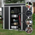 thumbnail image 4 of GangMei Metal Outdoor Storage Shed 6 FT 3 FT Tool Shed Storage with Sliding Door, 4 of 7
