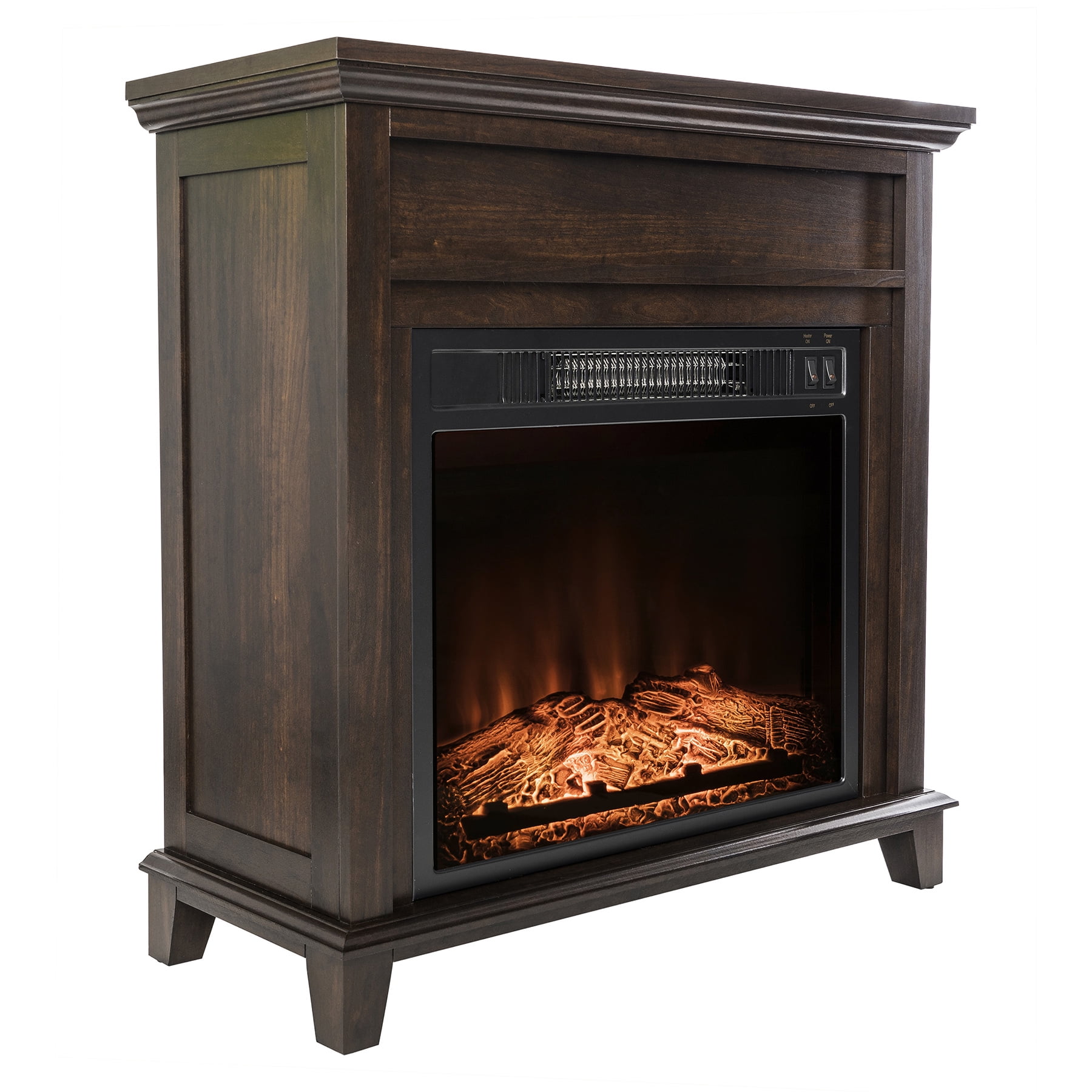 Akdy Fp0095 27 Electric Fireplace Freestanding Brown Wooden Mantel Akdy Fp0095 27 Electric Fireplace Freestanding Brown Wooden Mantel Firebox Heater 3d Flame W Logs Com