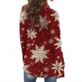 thumbnail image 3 of Women's Fashion Christmas Print Jacket, Long Sleeve Casual Cardigan Coat for Everyday Wear and Comfortable Outfits,Red,XL, 3 of 6