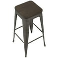 thumbnail image 6 of Oregon Industrial Stackable Barstool in Antique and Espresso by LumiSource - Set of 2, 6 of 8