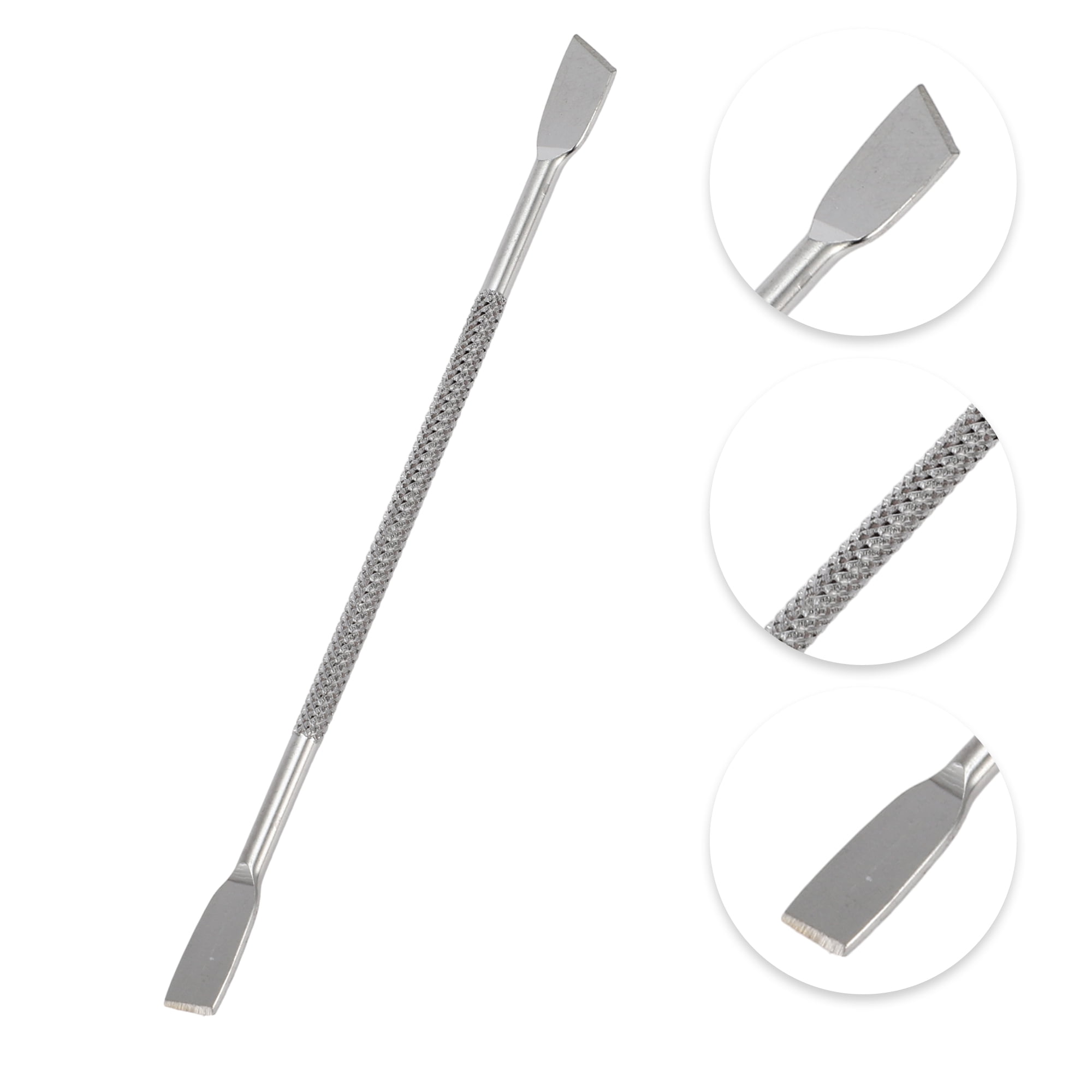 Unique Bargains Multi-function Double-side Cuticle Pusher 4.49 Length Silver Tone 1 Pc