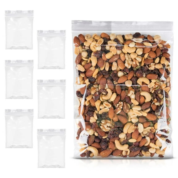 APQ Supply Clear Reclosable Zipper Bags with Hanging Hole, 8 x 10 Inch. Pack of 1000 Resealable Plastic Bags 2 Mil. Poly & Plastic Packaging Bags for Pills, Jewelry. Seal Top Polyethylene Snack Bags