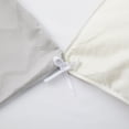 thumbnail image 4 of Peace Nest 3 Pieces Clipped Jacquard Geometric Tufted Duvet Covers & Pillow Sham Set ,Microfiber Soft Bedding Set with Zipper Closure 4 Ties in Light Gray, Diamond Quilted, King Size, 4 of 5