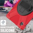 thumbnail image 4 of XYX Case for Samsung Galaxy Tab A8 10.5 inch SM-X200/SM-X205 with 360 Degree Rotating, Hand Strap, Shoulder Strap, Red, 4 of 7