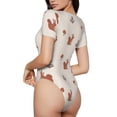 thumbnail image 3 of Naloa Cute Squirrel Women's Short-Sleeved Onesie, One-Piece Swimsuit for Parties, dates, clubs - X-Large, 3 of 9
