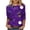 Purple1, variant on Miqool Womens Halloween T-Shirts 3/4 Sleeve Tops Loose Fit Round Neck Casual Tunic Blouse Fall Winter Holiday Graphic Tees,S-5XL