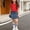 Red, variant on Spazoro Toddler Girls 3PC Outfit Set, Cotton Short Sleeve T-Shirt & Skorts & Socks Casual Color Block Summer Clothes Set for Kids Red Size 4