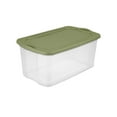 thumbnail image 3 of (2 pack) Sterilite Extra Large EZ Carry Storage Bin, 120 Quart Clear Plastic Storage Container with Full-Grip Handles, Green, 3 of 13
