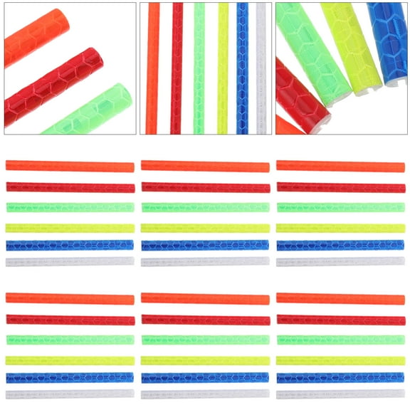 COSMOBETTY Bike Wheel Reflectors for Night Safety Made of Durable ABS Assorted Color Easy to Install 72pcs