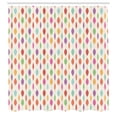 thumbnail image 2 of Ambesonne Retro Shower Curtain, Bohemian Colorful Feathers, 69"Wx75"L, Eggshell and Multicolor, 2 of 4
