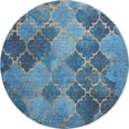thumbnail image 2 of Addison Rugs Mayfield Premium Machine Washable Transitional Damask Blue Round Rug, 8' x 8', 2 of 6