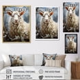 thumbnail image 4 of Designart "Siesta of the White Sheep" Animals Floater Framed Canvas Wall Art, 4 of 7