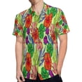 thumbnail image 4 of High Quality Hawaiian Shirts for Men Short Sleeve Aloha Beach Shirt Floral Summer Casual Button Down Shirts Blouses SSP45Y, 4 of 7