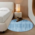 thumbnail image 3 of Round Area Rug 4 Ft, Blue Washable Non-Slip Circle Carpet for Living Room/Bedroom, Modern Abstract Art Ombre Striped Low-Profile Crawling Mats Collection Rugs for Indoor, 3 of 7