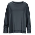 thumbnail image 6 of Dagugfen Plus Size Womens Oversized Shirts Trendy Crewneck Knit Side Slit Fashion Pullover Tops Fall Outfits, 6 of 6