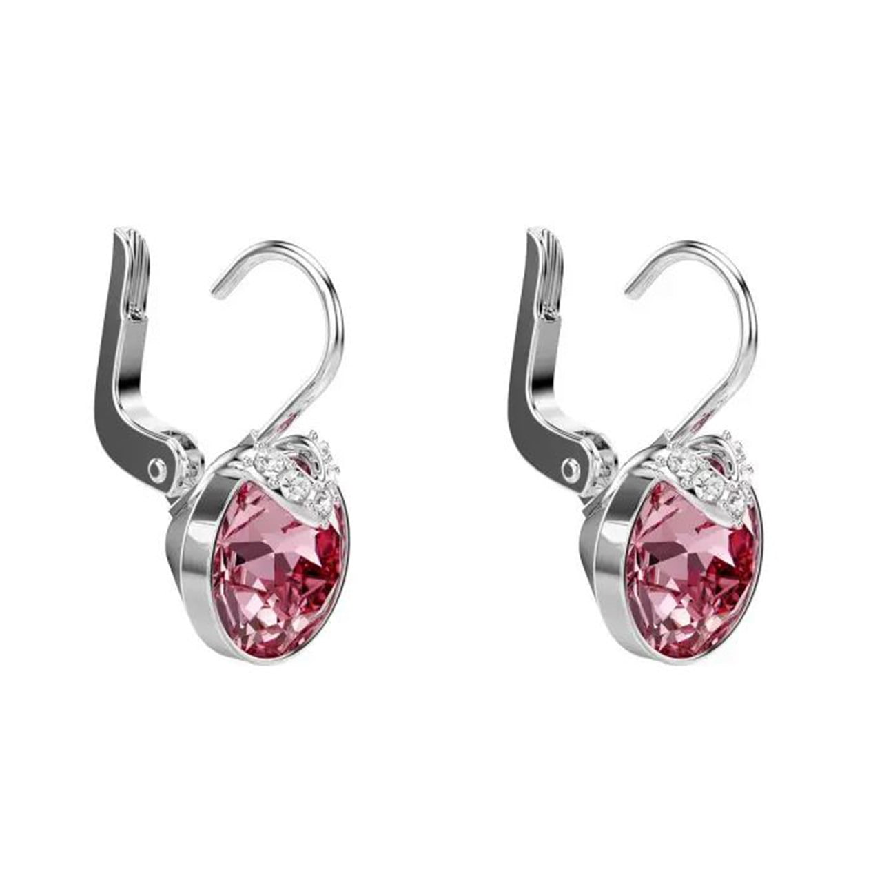 Swarovski Bella Rhodium Plated V Drop Earrings