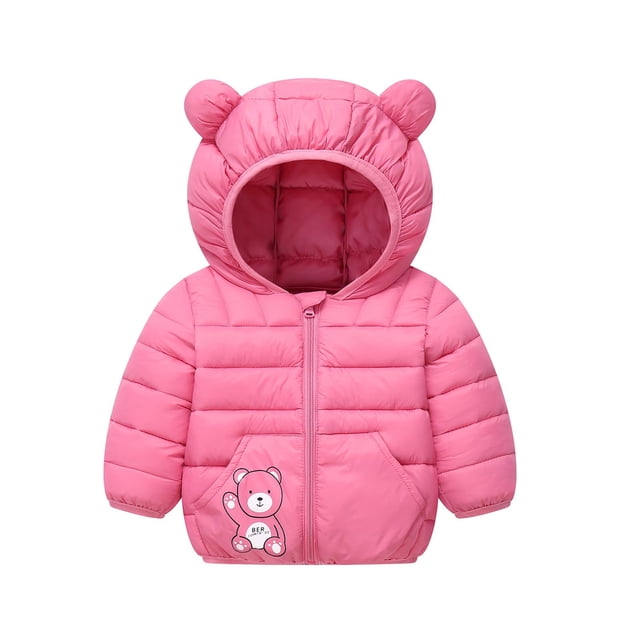 Veste Matelassée pour Enfants Imprimé Ours Garçons Filles Chaude