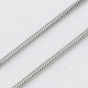 thumbnail image 2 of Tarnish Resistant 304 Stainless Steel Necklaces with Lobster Claw Clasps Men's Herringbone Chain Necklaces Stainless Steel Color 17.7 inch(45cm), 2 of 2