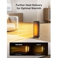 thumbnail image 3 of Electric Space Heater for Indoor Use with Thermostat, Oscillation and Remote – Portable Ceramic Heater for Bedroom, Home and for Office Under Desk, 3 of 7