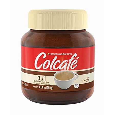Colcafé 3-in-1 Coffee Mix Jar | Coffee, Cream & Sugar in a Delicious Cup | Cholesterol & Lactose Free| 100% Colombian Coffee | 13.4 Ounce (Pack of 1)