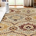 thumbnail image 6 of Superior Oriental Vintage Floral Damask Power-loom Indoor Area Rug, 5'x8', Camel, 6 of 6