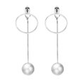 thumbnail image 2 of Xihbxyly Oferta del día Liquidación Pendientes brillantes europeos y de moda Pendientes de tendencia de perlas grandes, 2 of 7