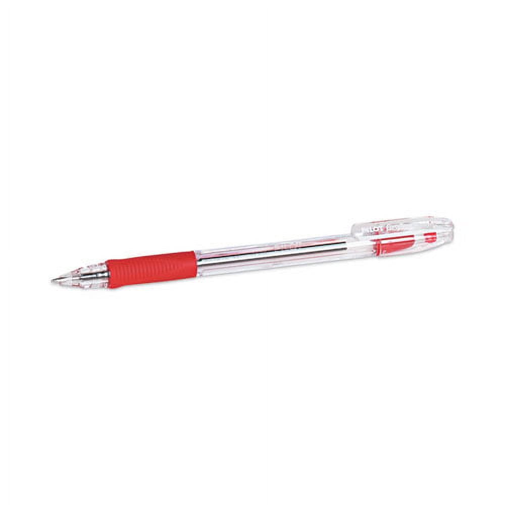 Easytouch Ballpoint Pen, Stick, Fine 0.7 Mm, Red Ink, Clear Barrel, Dozen | Bundle of 10 Dozen