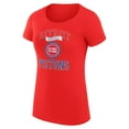 thumbnail image 2 of Women's G-III 4Her by Carl Banks Red Detroit Pistons Super-Slim Fit Lightweight Team Logo T-Shirt, 2 of 3