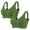 Green, variant on Rhinestone Active Bra Wireless Breathable Soft Comfortable Sports and Everyday Wear Bralette,2-Pack (Women's or Women's Plus)